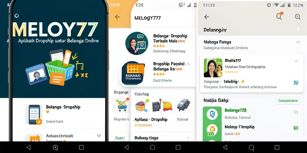 Antarmuka pengguna MELODY77 yang intuitif untuk menjalankan aplikasi Dropship.