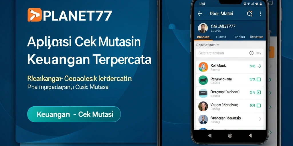 Screenshot antarmuka utama PLANET77 menunjukkan fitur Cek Mutasi yang lengkap.
