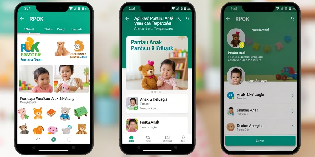 Antarmuka RPOK menampilkan fitur pemantauan anak yang lengkap dan ramah pengguna.