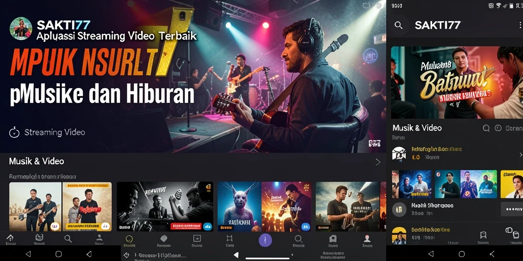 Tampilan antarmuka SAKTI77 yang menarik untuk Streaming Video.